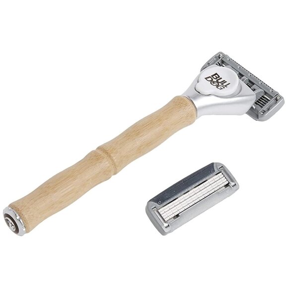 Bulldog Mens Skincare and Grooming Original Bamboo Razors for Men + 2  Refills - Picture 6 of 12